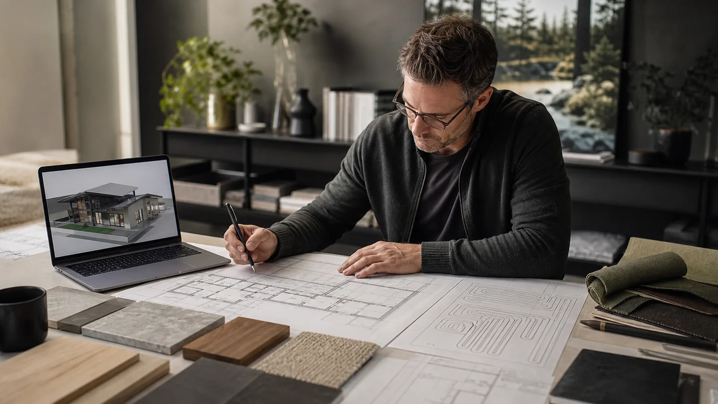 Geothermal designer developing a home and ground-loop plan